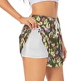 thumbnail image 1 of Balery Ladybugs And Flowers On A Wooden Pantalones cortos deportivos para mujer con forro y dos bolsillos, elásticos, para entrenamiento, gimnasio, yoga-XX-Large, 1 of 7