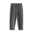 thumbnail image 2 of Handshe Men's Casual Pants with Drawstring Pockets Elastic Waist Solid Color Relaxed Fit, 2 of 4