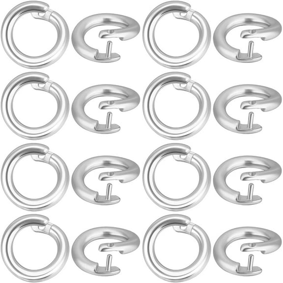 1 Box 50Pcs Locking Jump Rings OD 5.5mm ID 3mm 925 Sterling Silver Plated Brass Round Twister Open Clasp