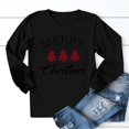 thumbnail image 3 of Camisas Navideñas Para Mujer Tops de Manga Larga Blusa de Cuello Redondo Con Estampado de Letras de Árbol de Navidad Para Mujer Odeerbi  ODB208408, 3 of 6