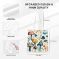 thumbnail image 4 of DouZhe Reusable Grocery Bags, Fantasy Mushroom Flower Lightweight Polyester Canvas Cloth Tote Bag for Travle Gym Shopping School, 15" x 16", 4 of 7