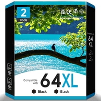 64XL Ink cartridge compatible for hp 64 Ink Cartridges Black High Yield for ENVY Series Printer (2 Black)