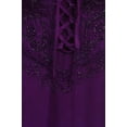 thumbnail image 6 of Sakkas Bridget Renaissance Dress - Purple - 1X/2X, 6 of 6