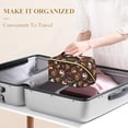 thumbnail image 3 of FORMRS Makeup Bag Travel Cosmetic Organizer for Women Fold Flat Zipper Pouch with Handle, Chocolate Cakes, 3 of 8