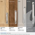 thumbnail image 4 of Amerock Bellamy 6-5/16 inch (160mm) Center-to-Center Satin Nickel Cabinet Pull, 4 of 7