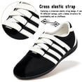 thumbnail image 4 of Knivor Slip On Casual Sneakers for Women Elastic Adjustable Strap Low Top Sneakers Non Slip Gum Sole Lightweight Flat Fashion Casual Shoes, 4 of 9