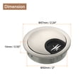thumbnail image 2 of Uxcell 3Pack 2" Cable Hole Cover Zinc Alloy Desk Wire Cord Grommet, Brushed Silver, 2 of 6
