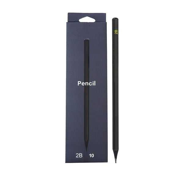 Yooshoverk 10-Pack Jumbo Pencils for - #2 HB & 2B Graphite for Writing, Drawing - Triangular Grip for Correct Posture - Pre-Sharpened Wooden Pencils