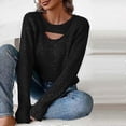 thumbnail image 1 of 2025 Spring and Autumn Skeleton Sweater Knit Sweater Women Inner Bottom Sweater, 1 of 5
