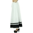 thumbnail image 2 of Bimba Jupe Longue Maxi pour Femmes avec Bordure Contrastée Jupe Boho avec Taille Élastique, 2 of 9