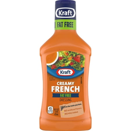 (3 Pack) Kraft French Fat-Free Dressing, 16 fl oz (Best French Salad Dressing)