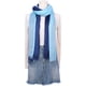 thumbnail image 2 of INSPIRAR CHIC Mujeres Bufandas de Algodón y Lino con Color Gradiente Ombre Suave Pañuelo Hijab Chal 74.8"x35.4" Azul, 2 of 6