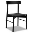 thumbnail image 2 of Poly and Bark Poly & Bark Hamm Dining Chair - Solid Wood with Woven Seat Pitch Black, 2 of 5