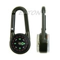 thumbnail image 2 of Outdoor Multifunctional Hiking Metal Carabiner Mini Compass Thermometer Keychain, 2 of 11