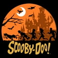 thumbnail image 2 of Men's Scooby Doo Moon Silhouette Chase  Graphic Tee Black 2X Large, 2 of 5