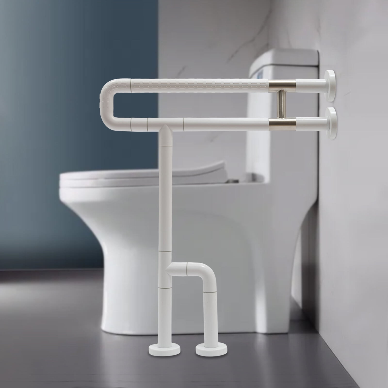 Modern White Wall-mounted Toilet Grab Bars Tub Rail Safety Handrails Handicap for Bathroom Hand Grips