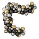 thumbnail image 2 of Kit de arco de globos metálicos negros y dorados para decoración de cumpleaños y graduación. Negro Oro Plata, 2 of 8