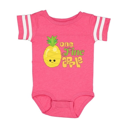

Inktastic One Fine Apple Cute Pineapple Gift Baby Boy or Baby Girl Bodysuit