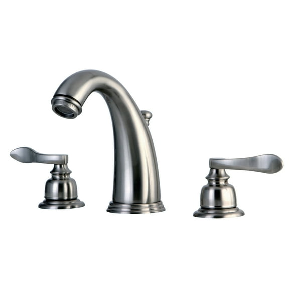 Kingston Brass KB8988NFL 8 in. Widespread Bathroom Faucet, Brushed Nickel