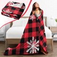 thumbnail image 1 of ¡Ahorra con Rebajas!, Manta navideña con estampado de copos de nieve y renos, cálida y decorativa para sofá de invierno Akmoler, 1 of 8