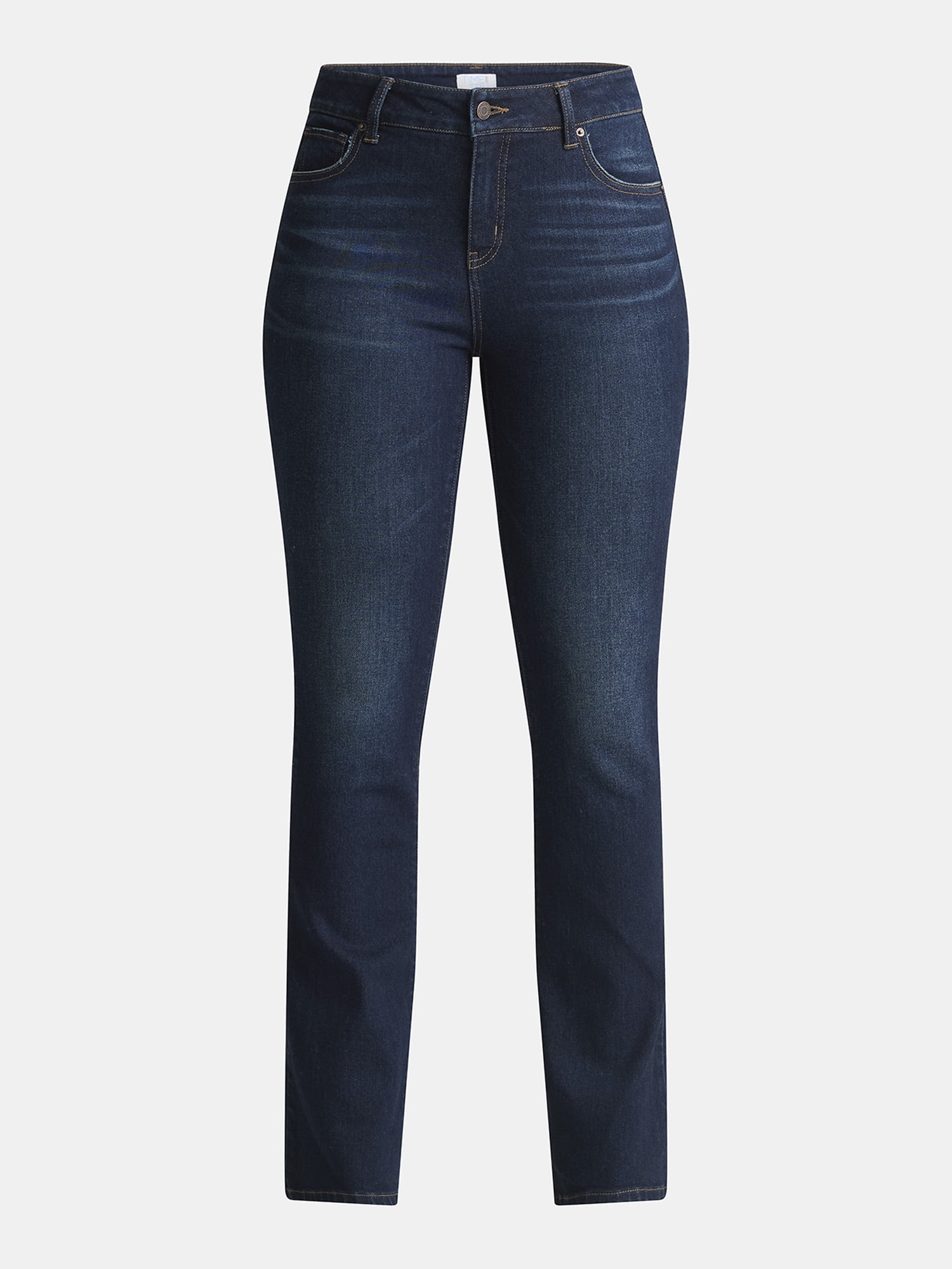 Time and Tru Women's Mid Rise Bootcut Jeans, Available in 30", 32", 34" Inseams, Sizes 0-20