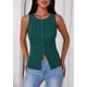 thumbnail image 5 of Remera PRETTYGARDEN sin mangas acanalada con botones color malaquita talla L, 5 of 9
