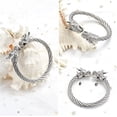 thumbnail image 4 of Mens Steel Dragon Link Chain Bracelet Cremation Jewelry Dragon Head Urn Bracelet for Ashes for Men Twisted Cable Cuff Urn Bangle for Ashes Bracelet Dragon Head Cuff Bracelet, 4 of 8