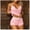Pink, variant on Sexy Lingerie for Women Plus Size, Womens Bow Lace Solid Color Sexy Sling Pajama Set Sexy Lingerie Set Swimsuit Plus Size Sets for Women Plus Size Pink,S