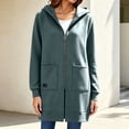 thumbnail image 5 of BOOMNY Womens Long Sleeve Fleece Hoodies Solid Pullover Long Hoodie for Women Trendy Zip Up Warm Fall Winter Hooded Sweatshirts With Pocket, 5 of 6