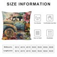 thumbnail image 6 of Acheng Blue Truck Hydrangea Spring Throw Pillow Covers Pink Floral Outdoor Spring Summer Decor Farmhouse Lumbar Decorative Throw Pillows Cases Decorations for Couch Sofa Porch White, 6 of 6