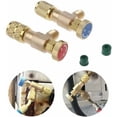 thumbnail image 1 of Pack de 2 válvulas de seguridad de llenado de refrigerante acoplamiento rápido aire acondicionado R410A R22 adaptador de enchufe,, 1 of 5