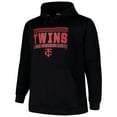 thumbnail image 2 of Men's  Black Minnesota Twins Stack Fleece Pullover Hoodie, 2 of 3