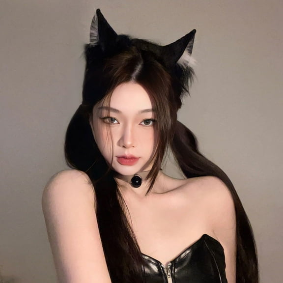 Hot Selling Cat Ear Headband Cosplay Realistic 3D Animal Ears Cute Plush Ears for Women Photo Decoration Hair Accessories Christmas Halloween Party Costume