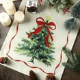 thumbnail image 3 of Christmas Table Runner 13 x 72 Inch Bow Christmas Tree Table Decor Farmhouse Winter Xmas Decorative Runner for Kitchen Dinning Indoor Outdoor Dinner Party Decor(Red Bow), 3 of 6