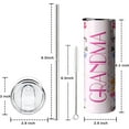 thumbnail image 5 of Grandma Tumbler Grandma Gifts For Grandma Best Grandma Mug Floral Cute Coffee Tumbler Birthday Gifts 20 Oz Vacuum Insulated Stainless Steel Bottle Travel Mug Coffee Cup Water Wine Gifts, 5 of 6