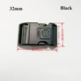 thumbnail image 6 of 5pcs Black Outdoor Tool Adjustable Safety Buckles Plastic Backpack Parts Curved Buckle Lock Bracelet Woven Buckle Side Release Buckles Paracord Bracelet Buckle BLACK 25MM, 6 of 7