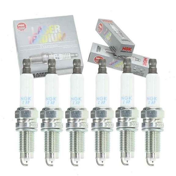 6 pc NGK Laser Iridium Spark Plugs compatible with Volkswagen R32 3.2L V6 2004-2008