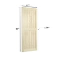 thumbnail image 3 of K Series 42in. x 84in. Knotty Wood Unfinished Sliding Barn Door With Hardware Kit, 3 of 10