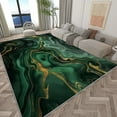 thumbnail image 4 of Living Room Rugs Non-Slip Carpet, Marble Gold Lines Rug Machine Washable Rectangle Rug, Emerald Green Decoration Carpet, Soft Low Pile Floor Decorate Carpets For Bedroom, 4 of 6