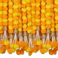 thumbnail image 5 of WMGHA Marigold Garland for Decoration,Long Strands Artificial Marigold Flowers for Diwali Party, Indian Weddings,Halloween,Christmas,Traditional Indian Decor,Home & Festival Decoration,5 Ft Each, 5 of 5