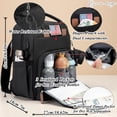thumbnail image 5 of Expandable Diaper Bag Backpack for Dad and Mom – Large Capacity Baby Diaper Bag with Premium Leather, Changing Pad, Insulated Bottle Pockets, Stroller Straps, Laptop Sleeve – Black Travel Diaper Bag, 5 of 8