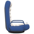 thumbnail image 2 of vidaXL Swivel Floor Chair Blue and Cream Fabric, 2 of 5