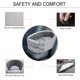 thumbnail image 3 of Asiento de coche para perros, correas ajustables para cachorros de tamaño mediano y pequeño, asiento para gatos, mascotas, cama de viaje con parte inferior suave y antideslizante, pana gris, 3 of 8