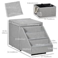 thumbnail image 3 of PawHut 2 in 1 Dog Stairs Ottoman, 4-Tier Pet Steps for Small Medium Dogs, 3 of 10