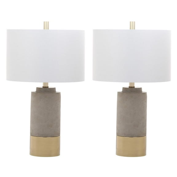 SAFAVIEH Modern Gradient 24 in. H Table Lamp, Grey, Set of 2