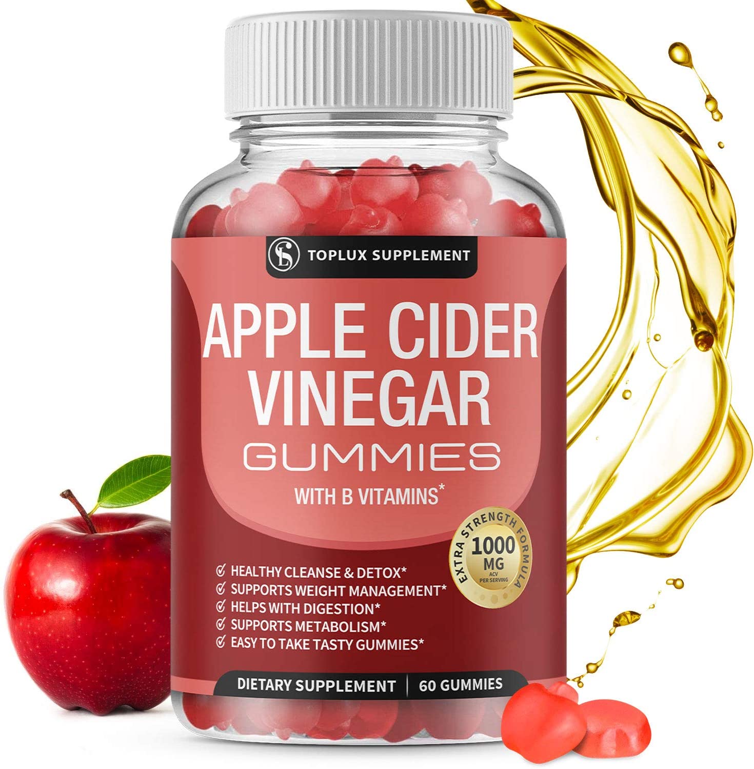 Premium Apple Cider Vinegar Gummies 1000 Mg ACV Gummies Walmart 