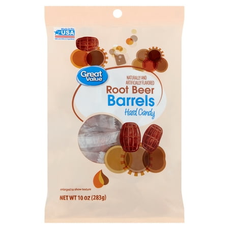 Great Value Root Beer Barrels Hard Candy, 10 oz