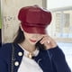 thumbnail image 3 of Nvzi Gorro de vendedor de periódicos, 8 piezas, de piel sintética, con forma de manzana, estilo retro, boina, regalo (negro), 3 of 4