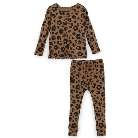 Little Star 100% Organic Cotton 2-Piece Toddler Girl Top and Pant Set