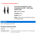 thumbnail image 2 of Front Strut Assembly Set 2 Piece - Compatible with 2007 - 2009 Dodge Sprinter 2500 2008, 2 of 2
